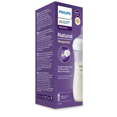 шише с биберон  avent Natural Response 3м+ 330 ml