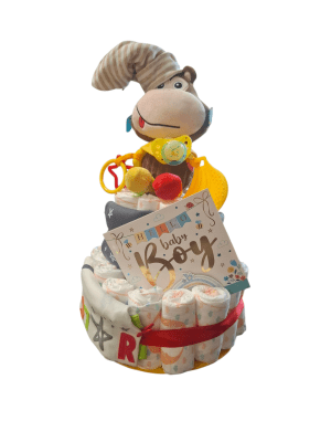 Сет торта от памперси- момиче