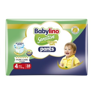 ГАЩИ Babylino sensitive - Бейбилино сензитив 4 , 7-13 кг, 38 бр