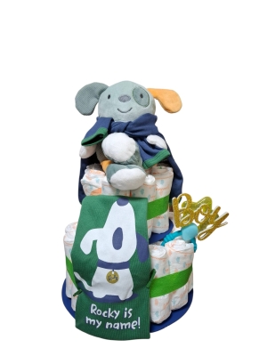 Сет торта от памперси-момче