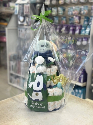 Сет торта от памперси кученце Rocky