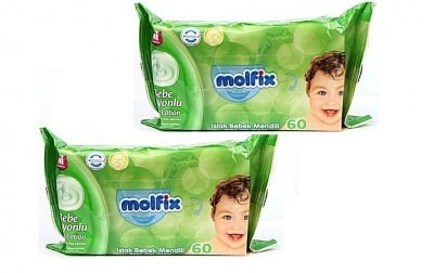 Molfix - молфикс мокри кърпи алое пакет 2в1 120 бр
