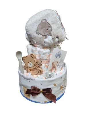 Сет торта от памперси-момче