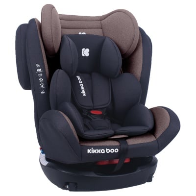 Стол за кола 0-1-2-3 (0-36 кг) 4 Fix Kikkaboo DOUBLE ISOFIX Brown 2020