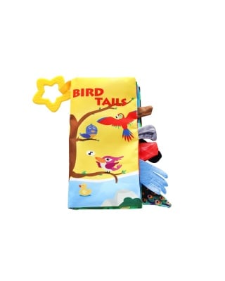 Образователна текстилна книжка с чесалка Kikkaboo Bird tails