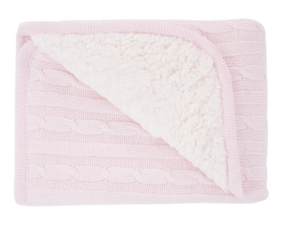 Плетено памучно одеяло с шерпа Kikkaboo Light Pink