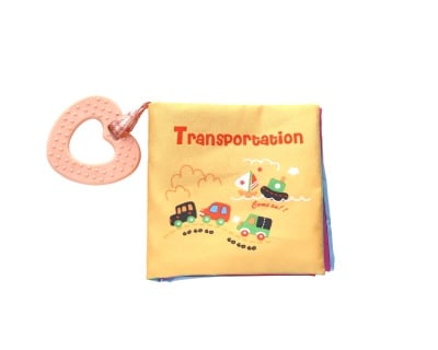Образователна текстилна книжка с чесалка Kikkaboo Transportation