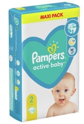 Памперс - pampers active baby 2 -(4-8) 72бр.
