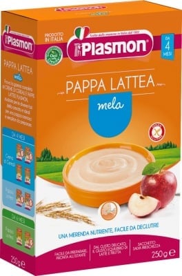 Plasmon/плазмон инстантна млечна каша с ябълки 4+м 250гр.