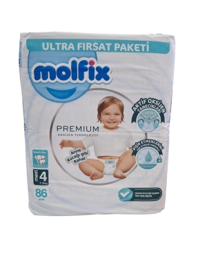 Пелени молфикс - Molfix PREMIUM GIGA 4 /7-14/ 86 бр