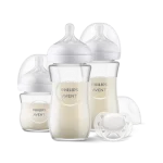 комплект за новородено Avent Natural Response 3.0 - Залъг (0-6) + 3 Шишета - стъкло