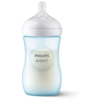 шише с биберон avent Natural Response 1м+260 ml blue