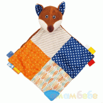 Кърпа за гушкане с гризалка синя лисица