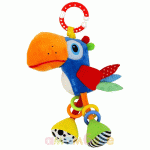 Плюшена играчка с вибрация-папагал