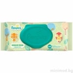Мокри кърпи pampers natural clean с капак