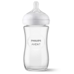 шише стъклено avent 240 мл.биберон Natural Response 1м+