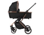 Kikkaboo Комбинирана бебешка количка 3 в 1 Angele Chrome Black