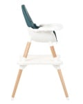 Дървен стол за хранене Kikkaboo Multi 3in1 Petrol Green