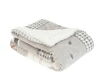 Супер меко бебешко одеяло с шерпа Kikkaboo Polar Fisher 80/110 см сиво