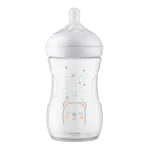 шише с биберон avent Natural Response 1 м+260 ml+ вентил отвор Air free мече